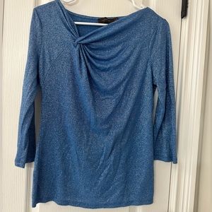 Blue silver Shimmer top - The Limited - M